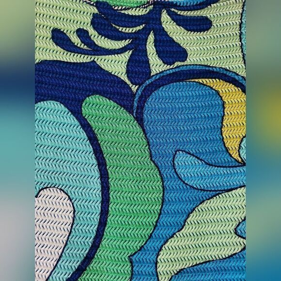 Blue Retro Patterned Tank Top - Picture 5 of 6